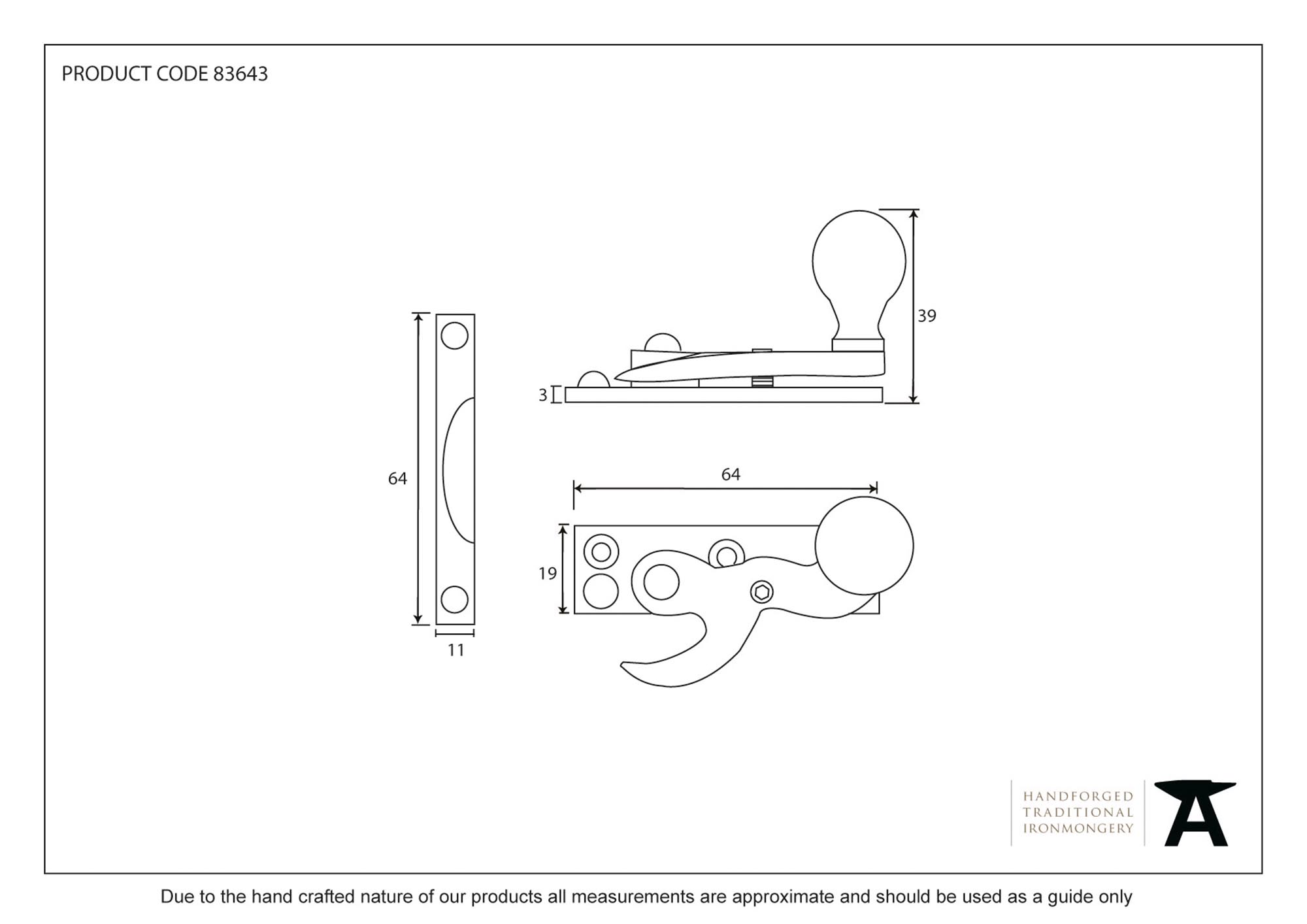 finish Sash Hook Fastener | From The Anvil